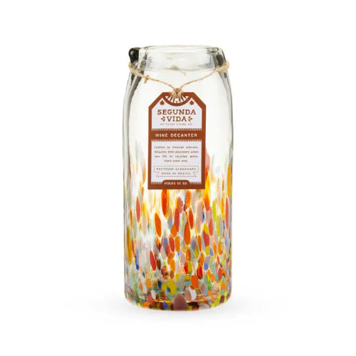 Segunda Vida Artistico Hand Blown Recycled Glass Pitcher