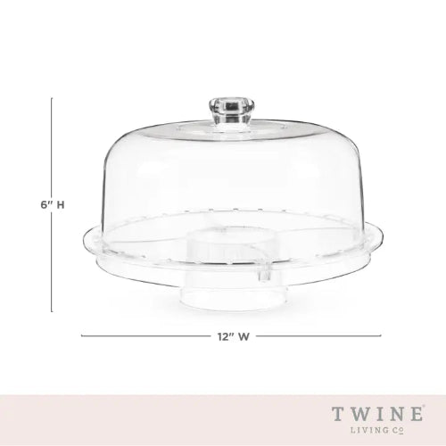 Multi-Functional Acrylic Serving Platter with Bundt Cake Mold