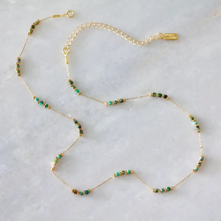 Square Stone Beaded Chain