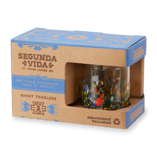 Segunda Vida Artistico Recycled Glass Tumblers - Set of 2