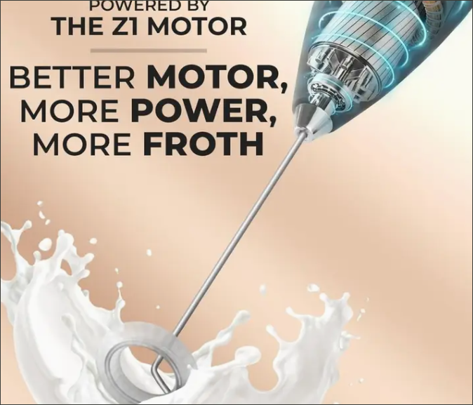 Powerful Handheld Milk Frother - With Stand