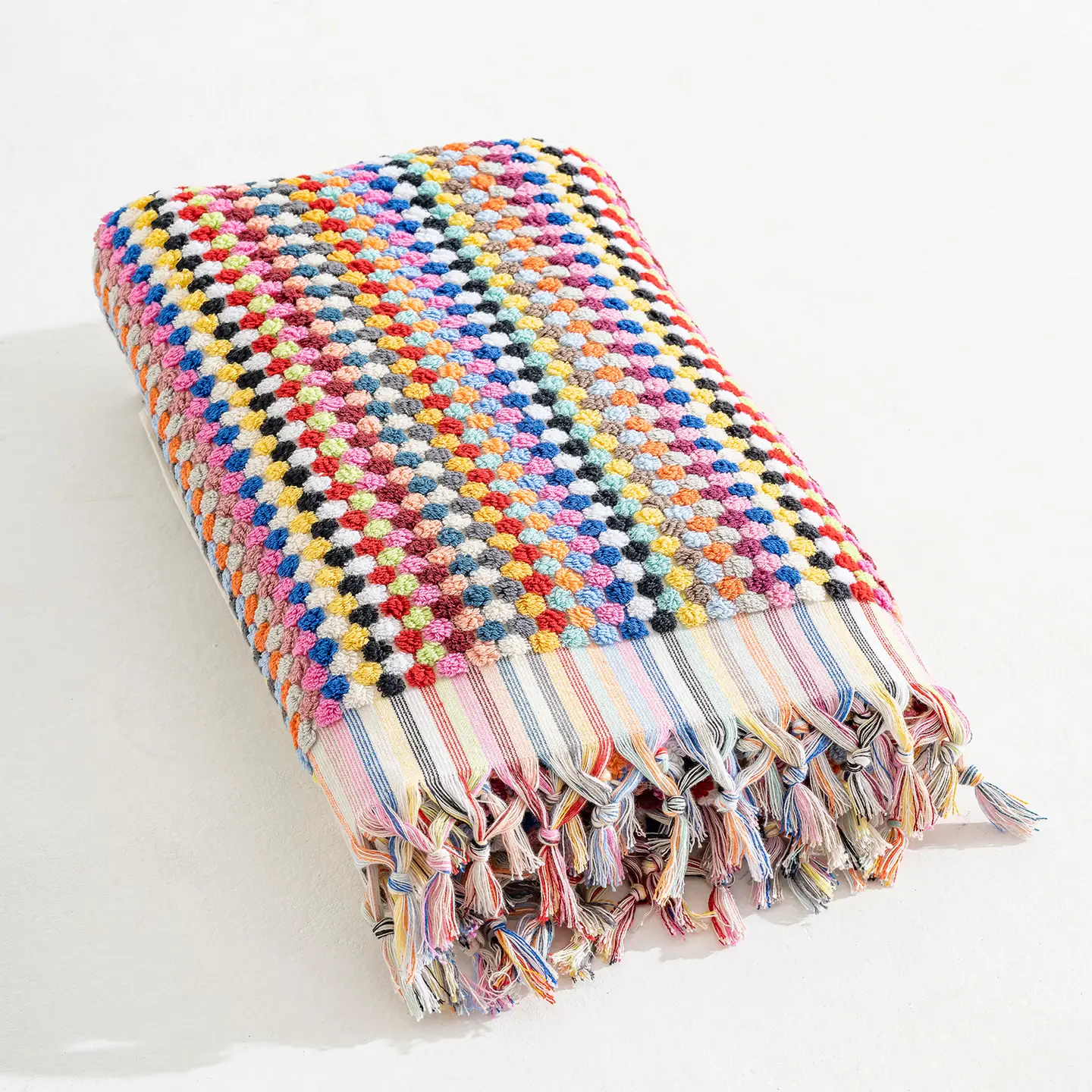 Pompom Bubble Handloom Turkish Bath Towels