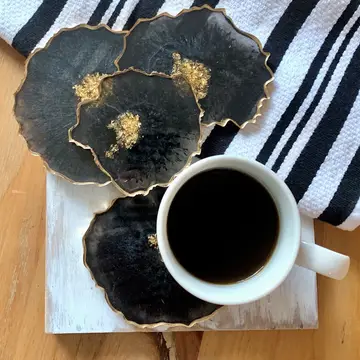 Set of 4 Free Form Geode Coasters